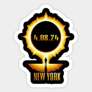 total solar eclipse 8 april 2024 NEW YORK Sticker